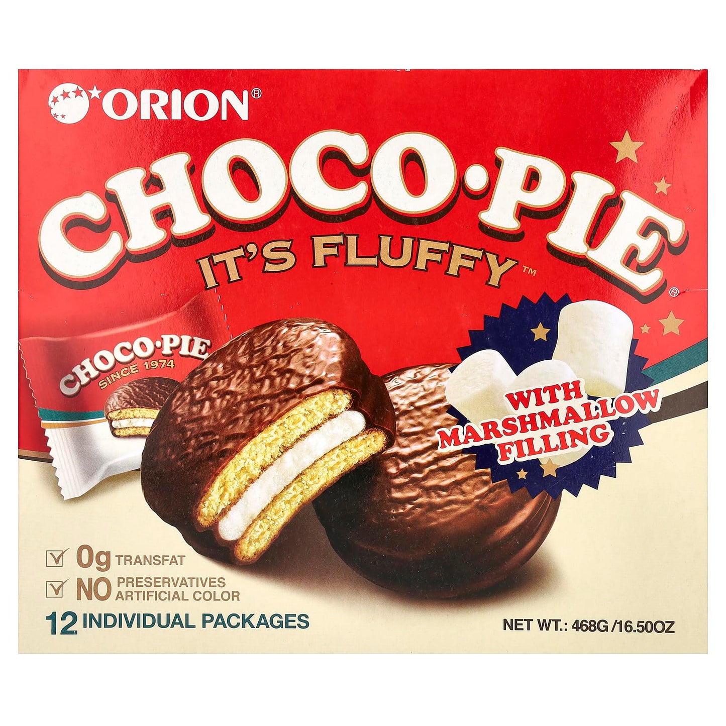 Orion Choco Pie 12 Pieces 468g