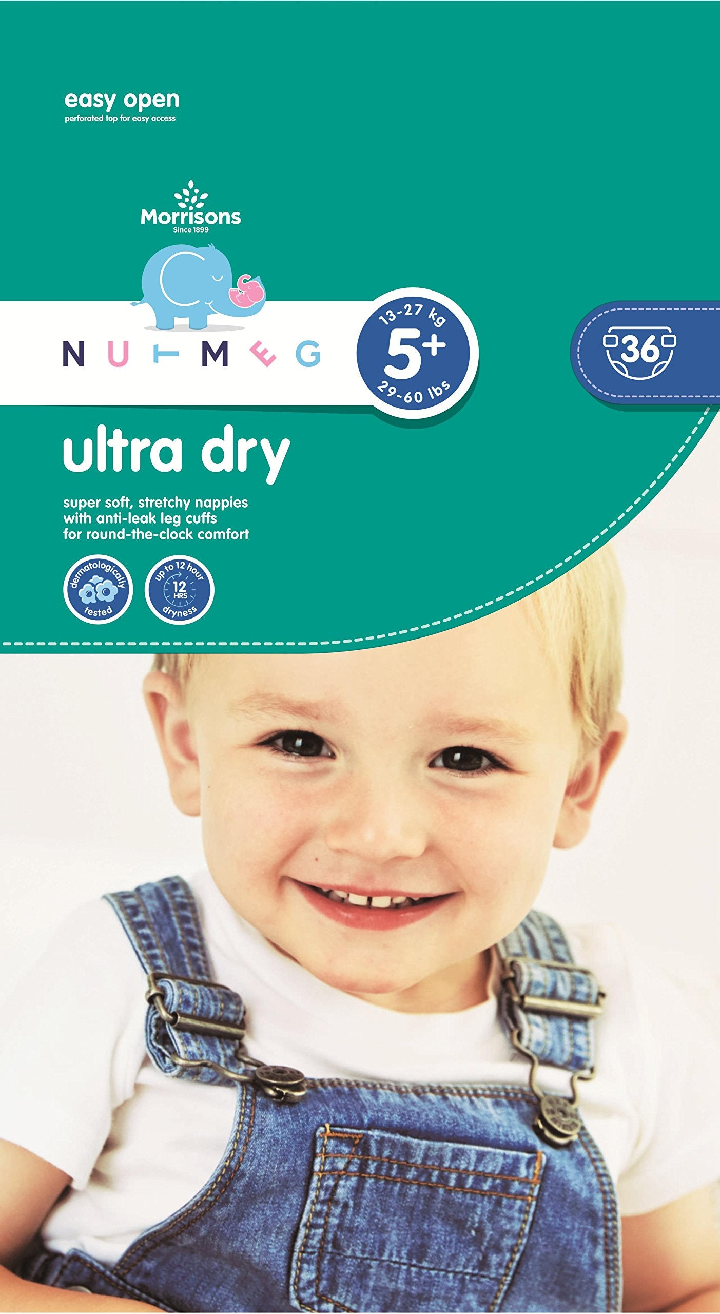 Morrisons Nutmeg Ultra Dry Nappies, Size 4