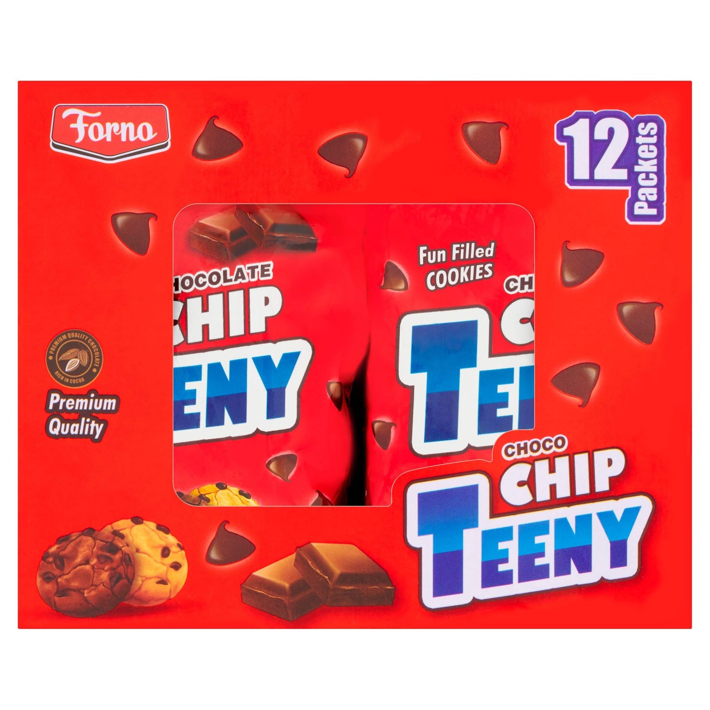 Forno Mini Choco Chip Teeny Cookies 12 Mini Bags (216g)