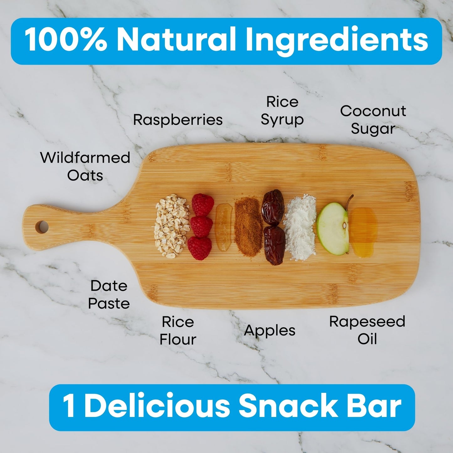 TRIBE x Wildfarmed Vegan Flapjack Bars - Blueberry & Almond Butter Oat Bars (3 x 50g Multipack Box) | Healthy Energy Snacks | Source Of Fibre, Natural Ingredients | Sustainable Oats | Breakfast Bars