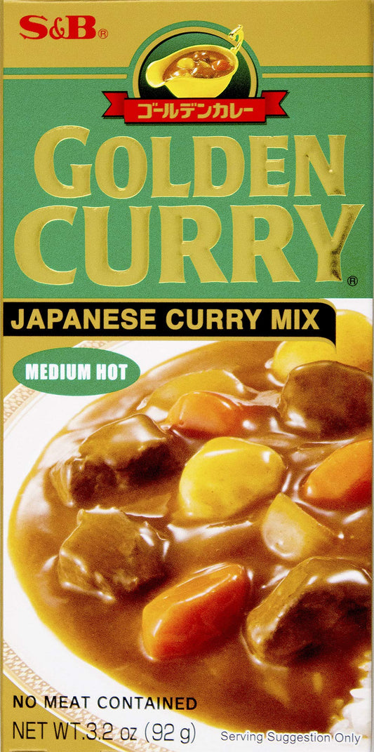 S&B Golden Curry Sauce Mix - Medium Hot (Green) 92g