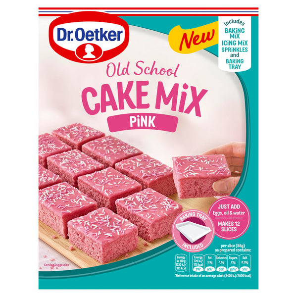 Dr. Oetker Pink Old School Traybake Mix 436g