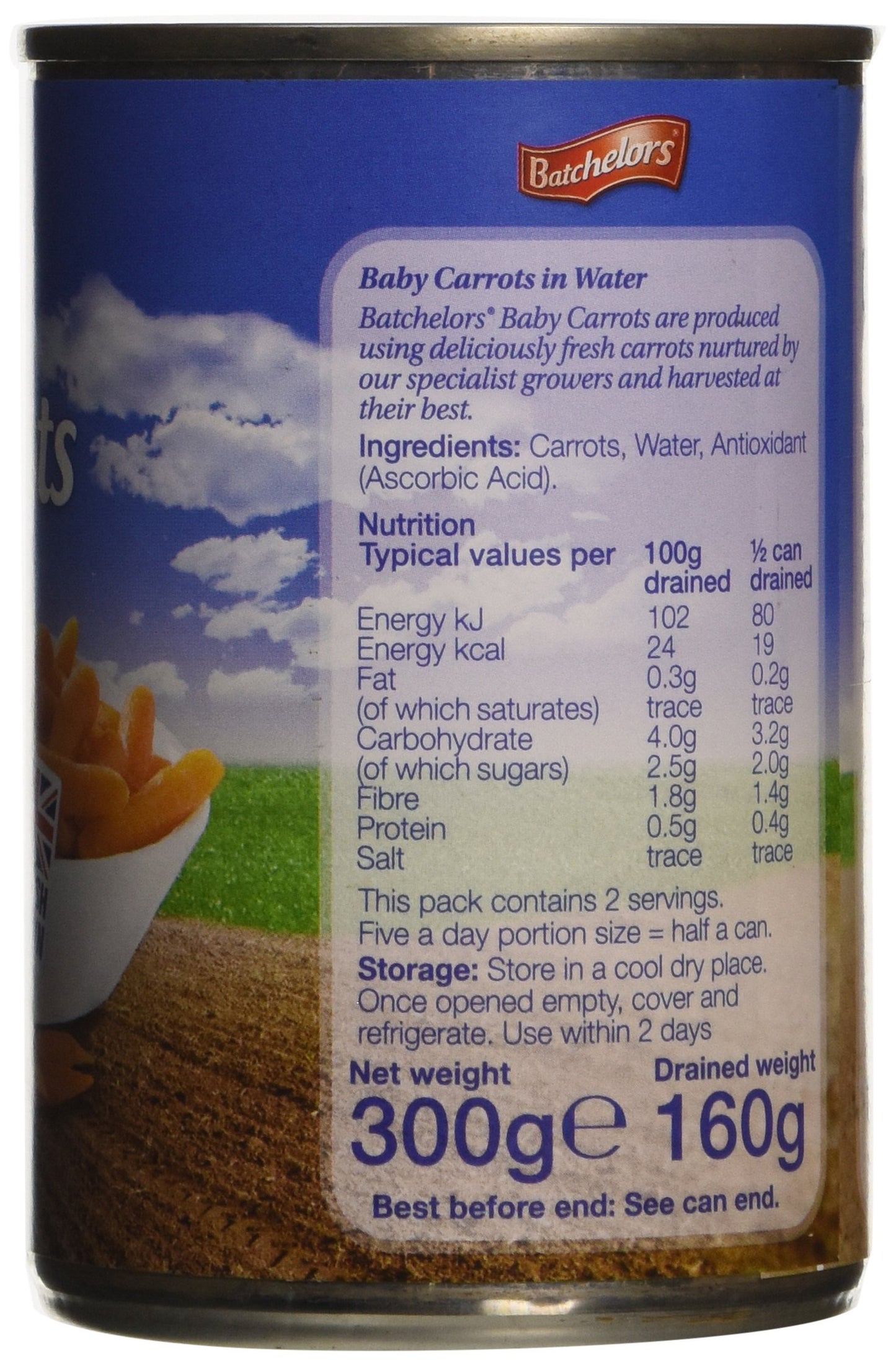 Batchelor's Baby Carrots in Water, 300g