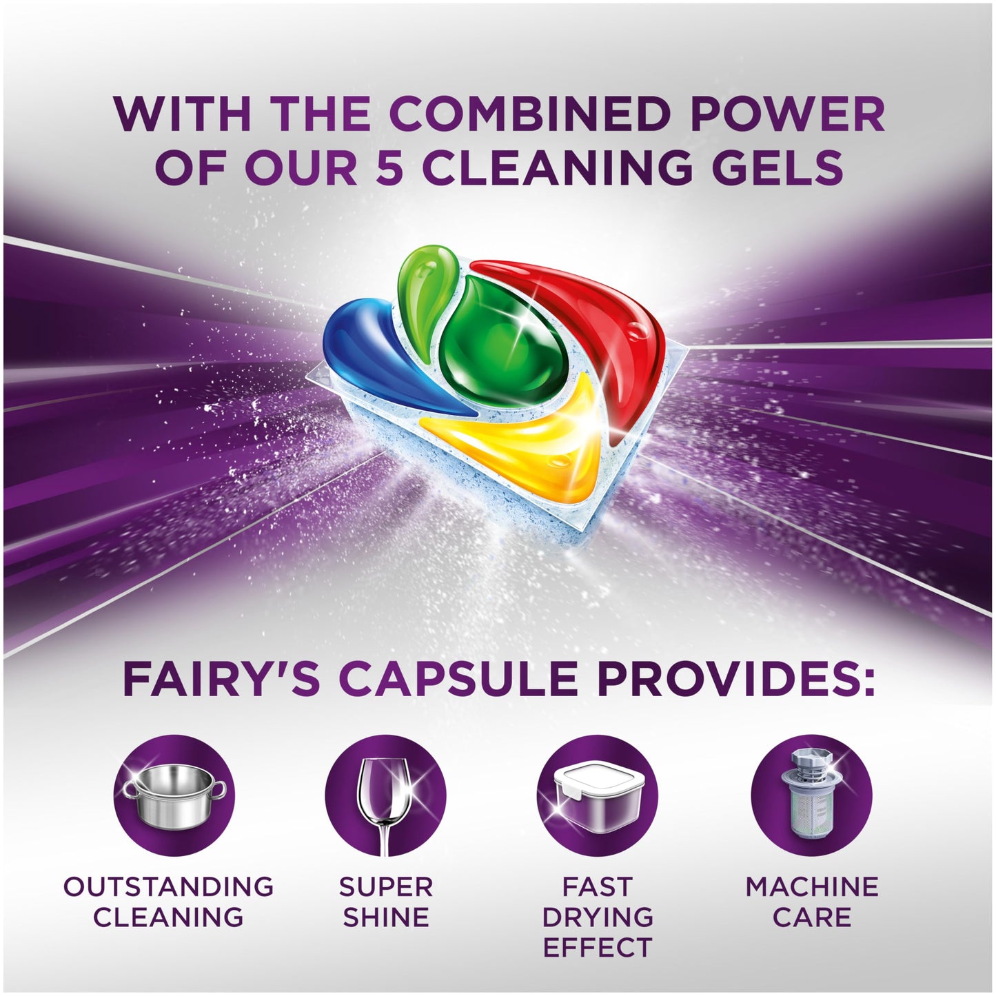 Fairy 30 Minute Miracle Platinum Plus Dishwasher Tablets, 45 Capsules