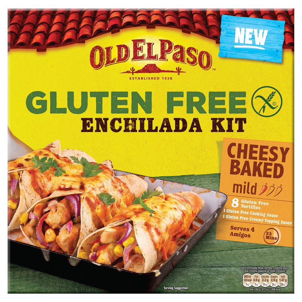 Old El Paso Gluten Free Cheesy Baked Enchilada Kit 518g