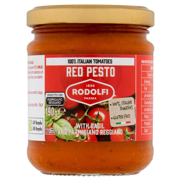 Rodolfi Red Pesto with Parmigiano Reggiano 190g
