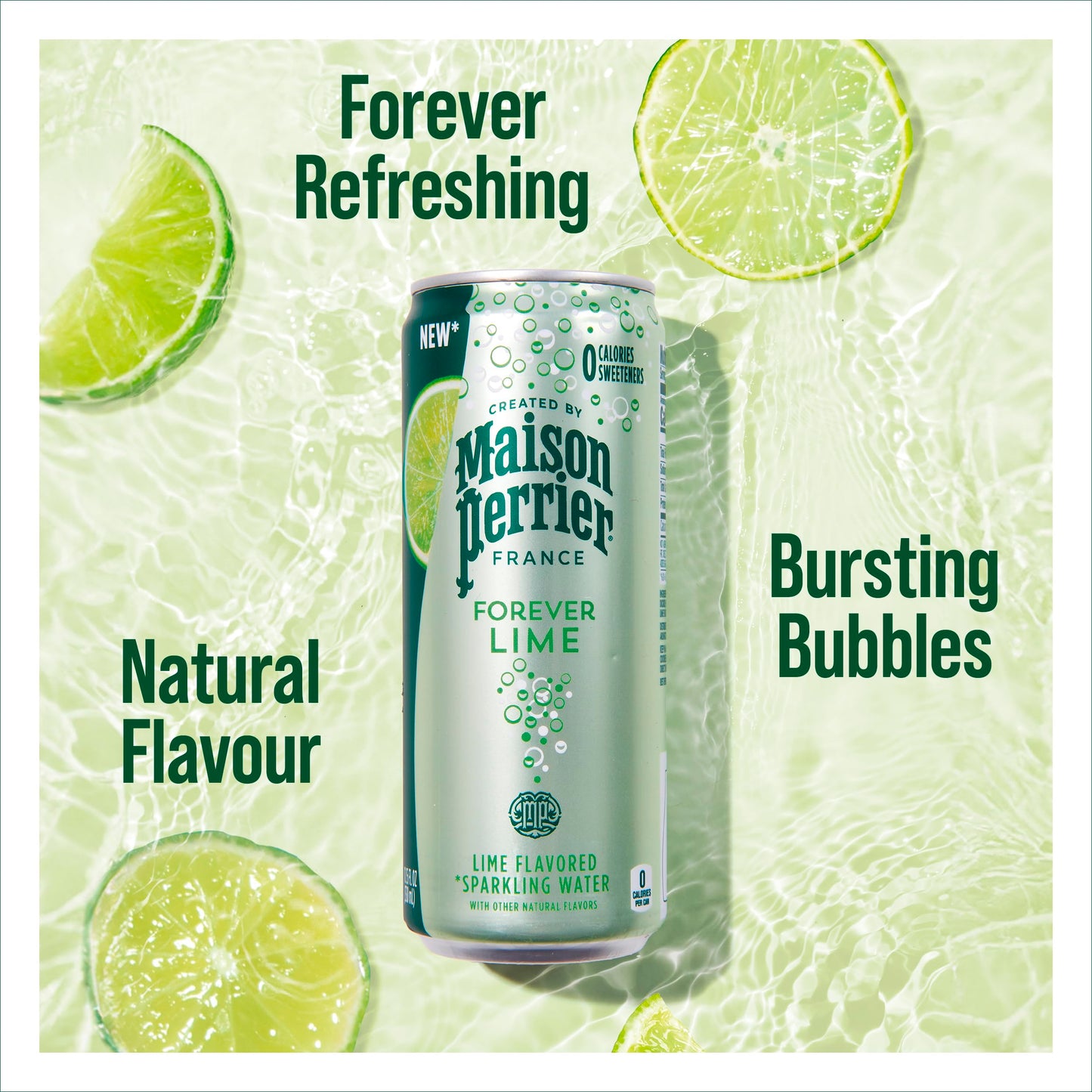 Maison Perrier Lime Lightly Flavoured Sparkling Water 4x330ml