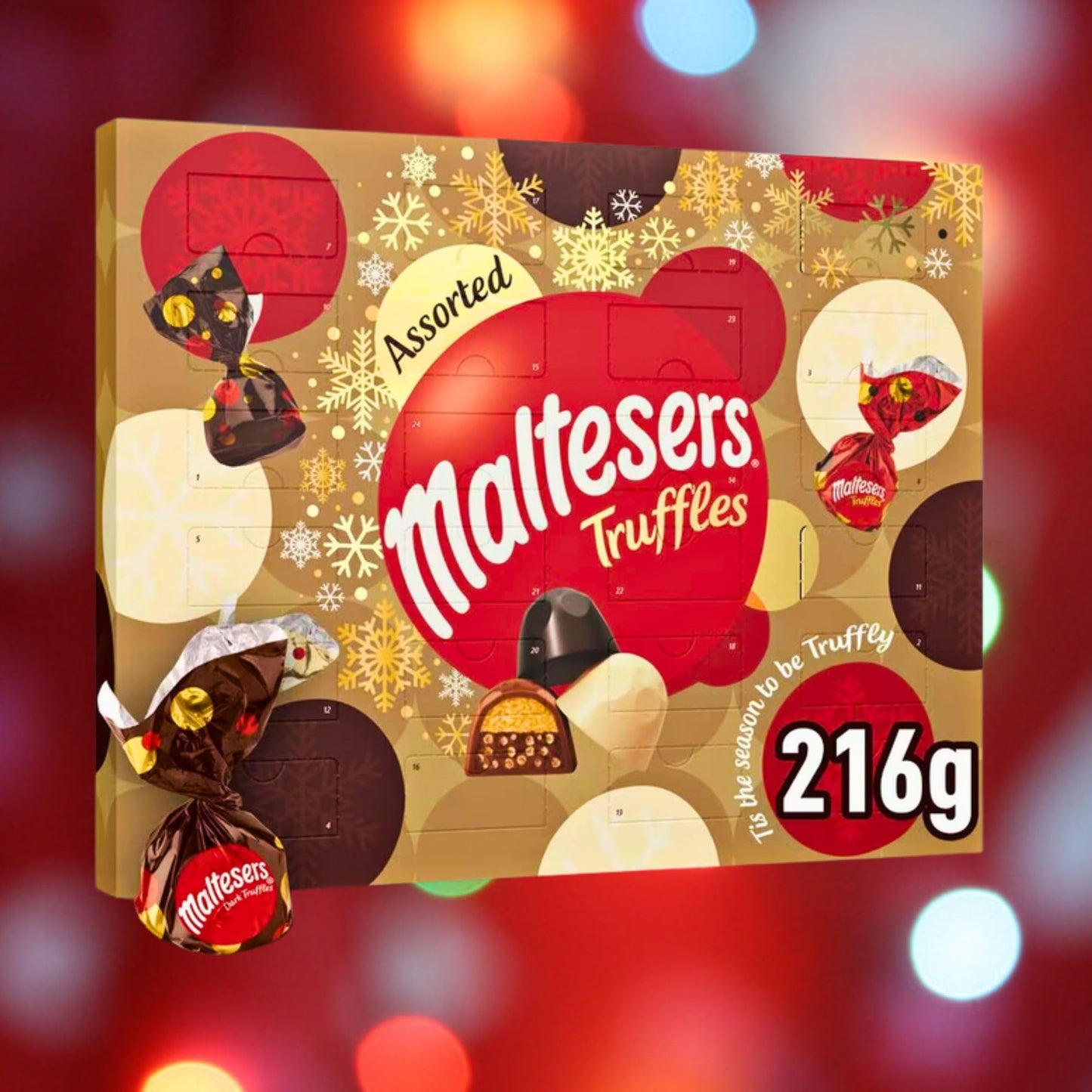 Maltesers Milk & White Truffles Mixed Chocolate Advent Calendar, 218g