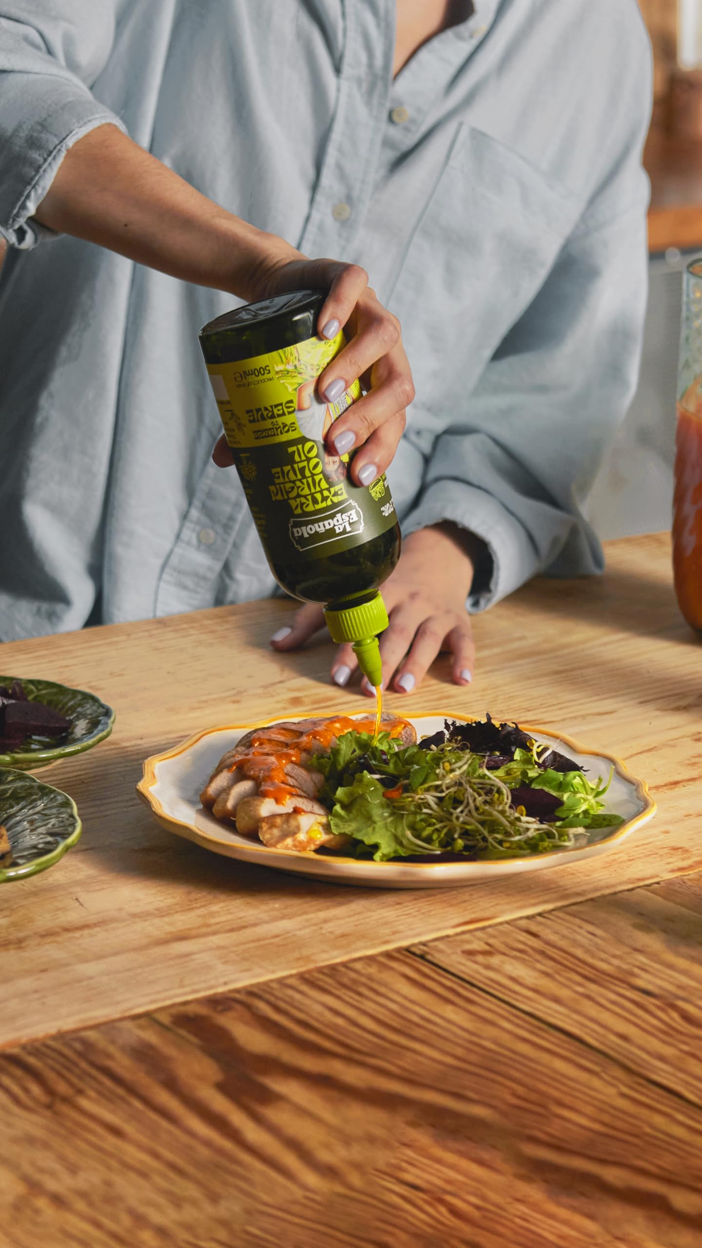 LA ESPAÑOLA Extra Virgin Olive Oil – Squeezy Bottle 500ml. Squeeze to Serve!