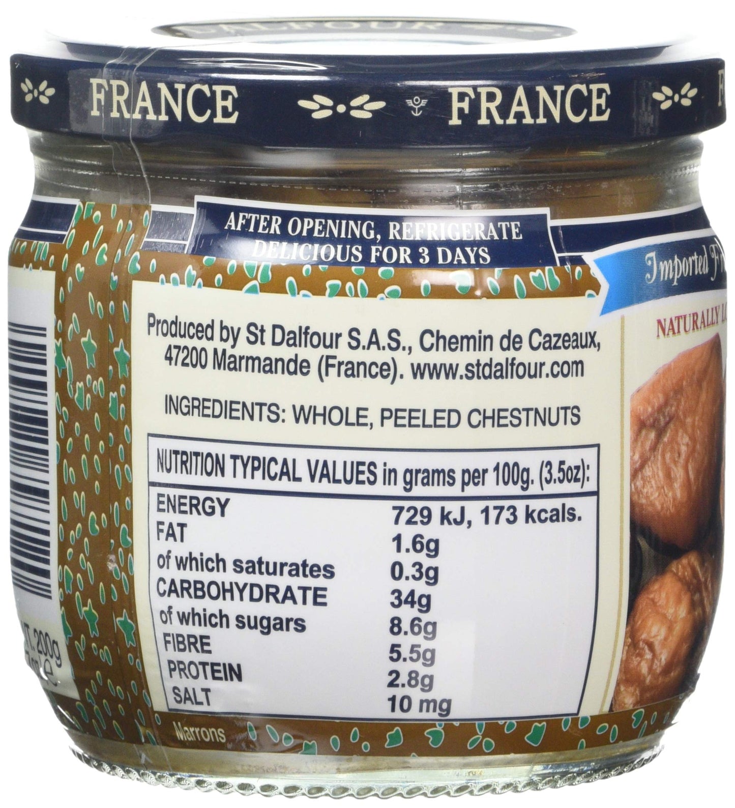 St Dalfour Whole Chestnuts, 200 g