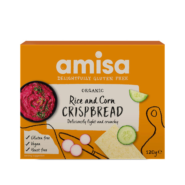 Amisa Organic Gluten Free Rice & Corn Crispbread 120g