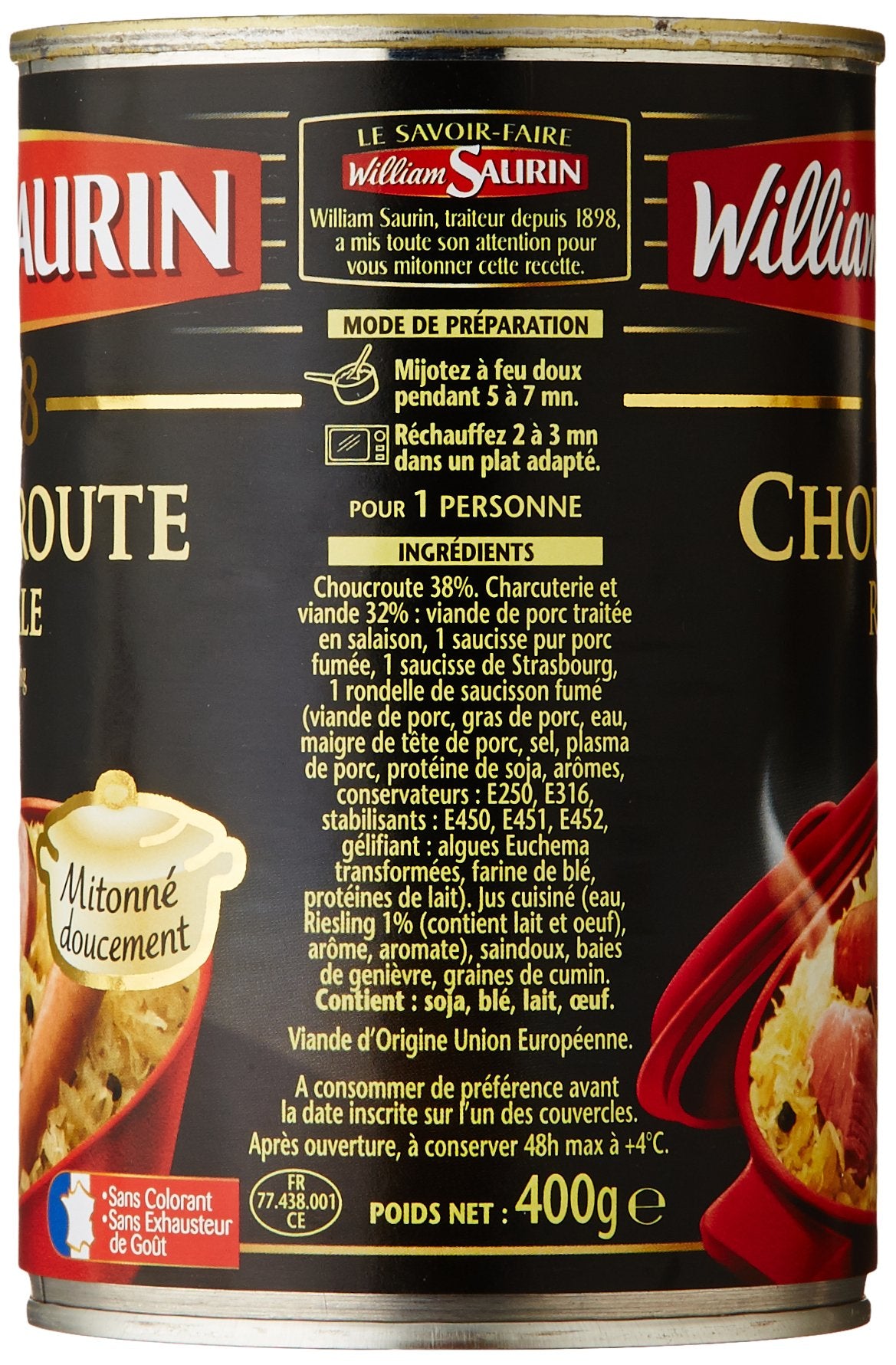 William Saurin  Royale Sauerkraut 400g