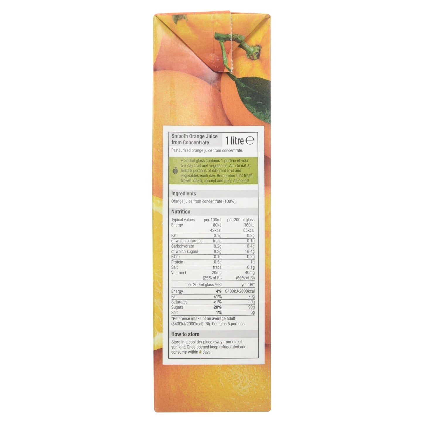 Morrisons Smooth Orange Juice From Concentrate 1L