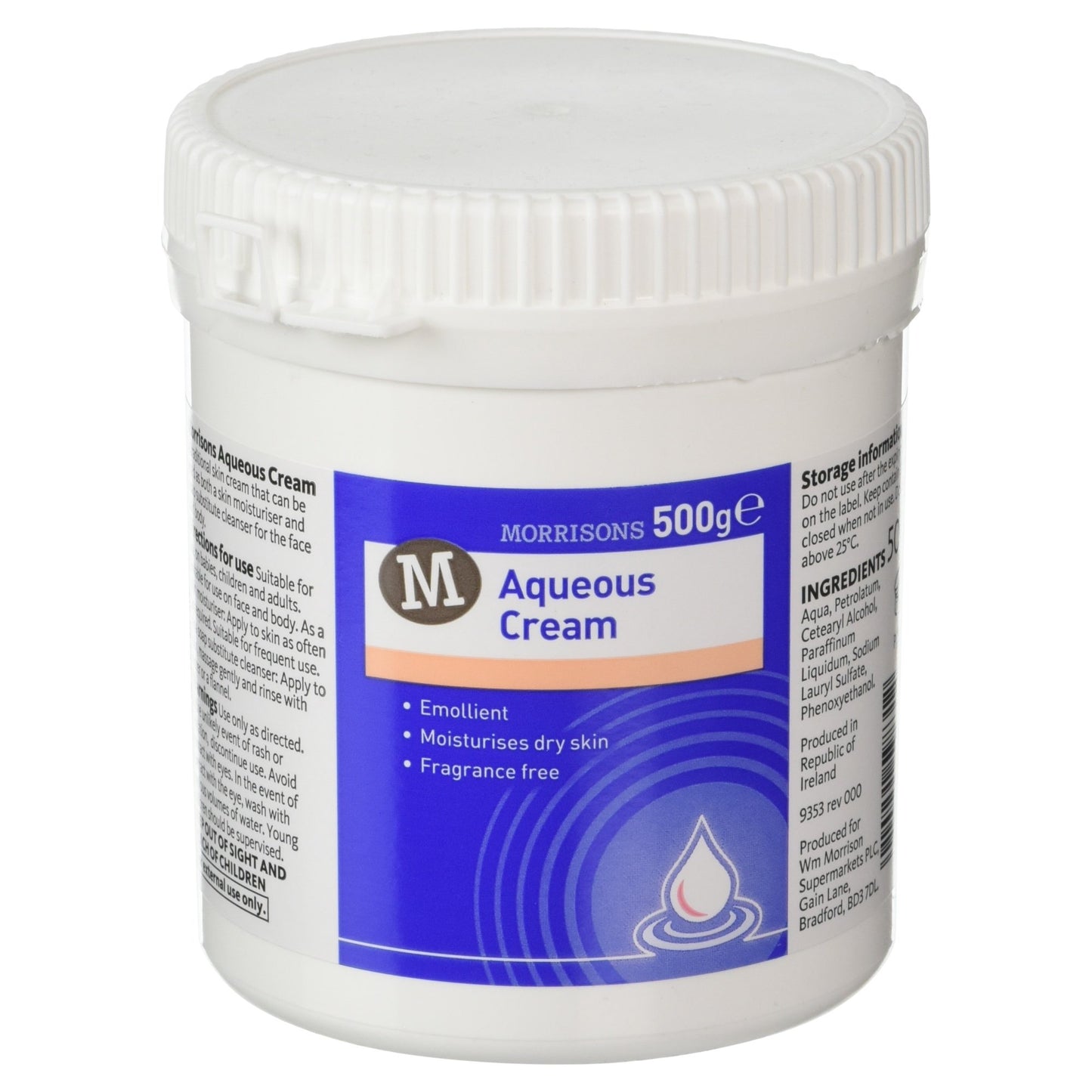 Morrisons Aqueous Cream, 500g