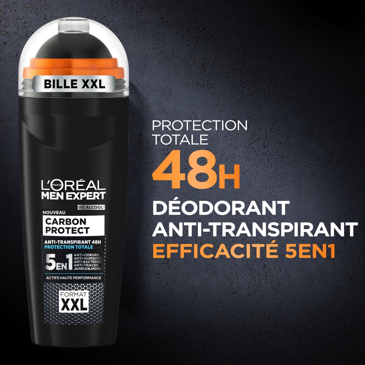 L'Oréal Men Expert Carbon Protect 48H Roll On Anti-Perspirant Deodorant Large XXXL 100ml