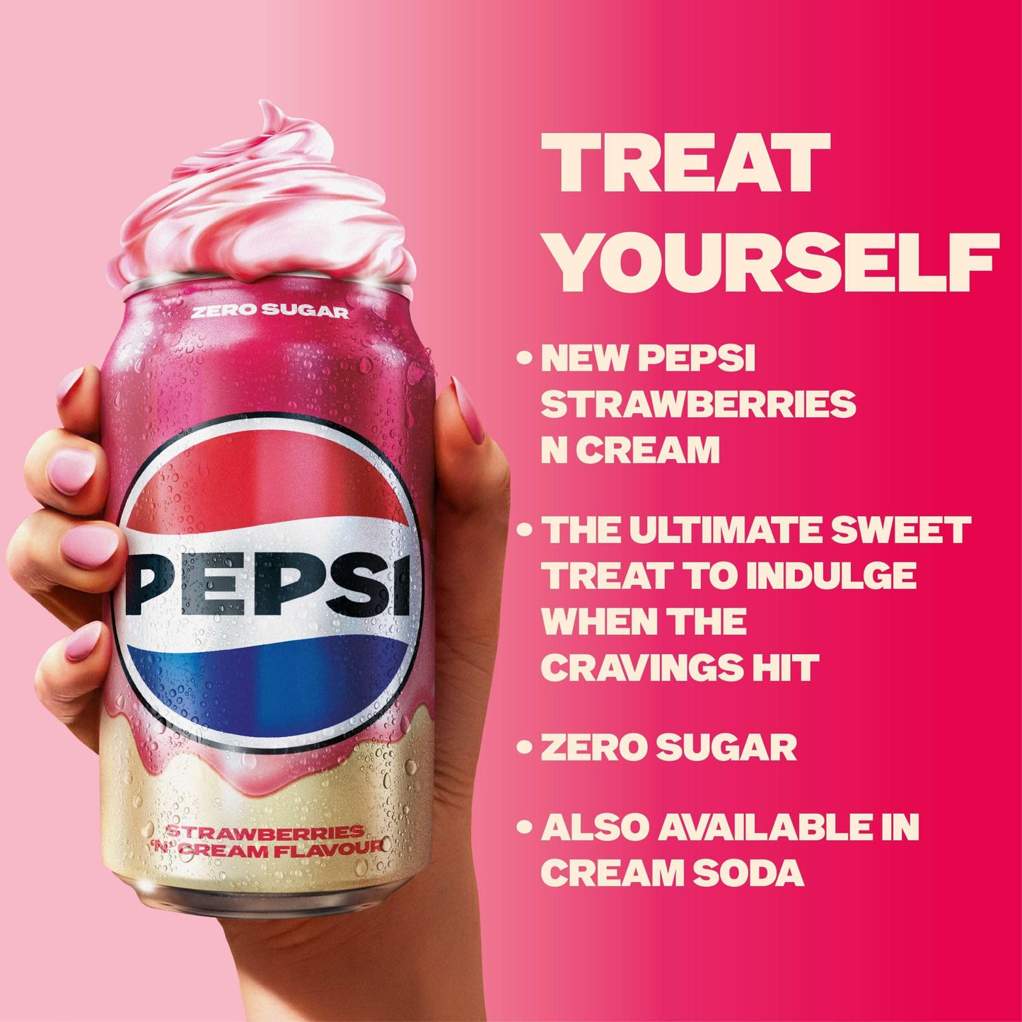 Pepsi Strawberry & Cream 330ml Can (Pack of 24)