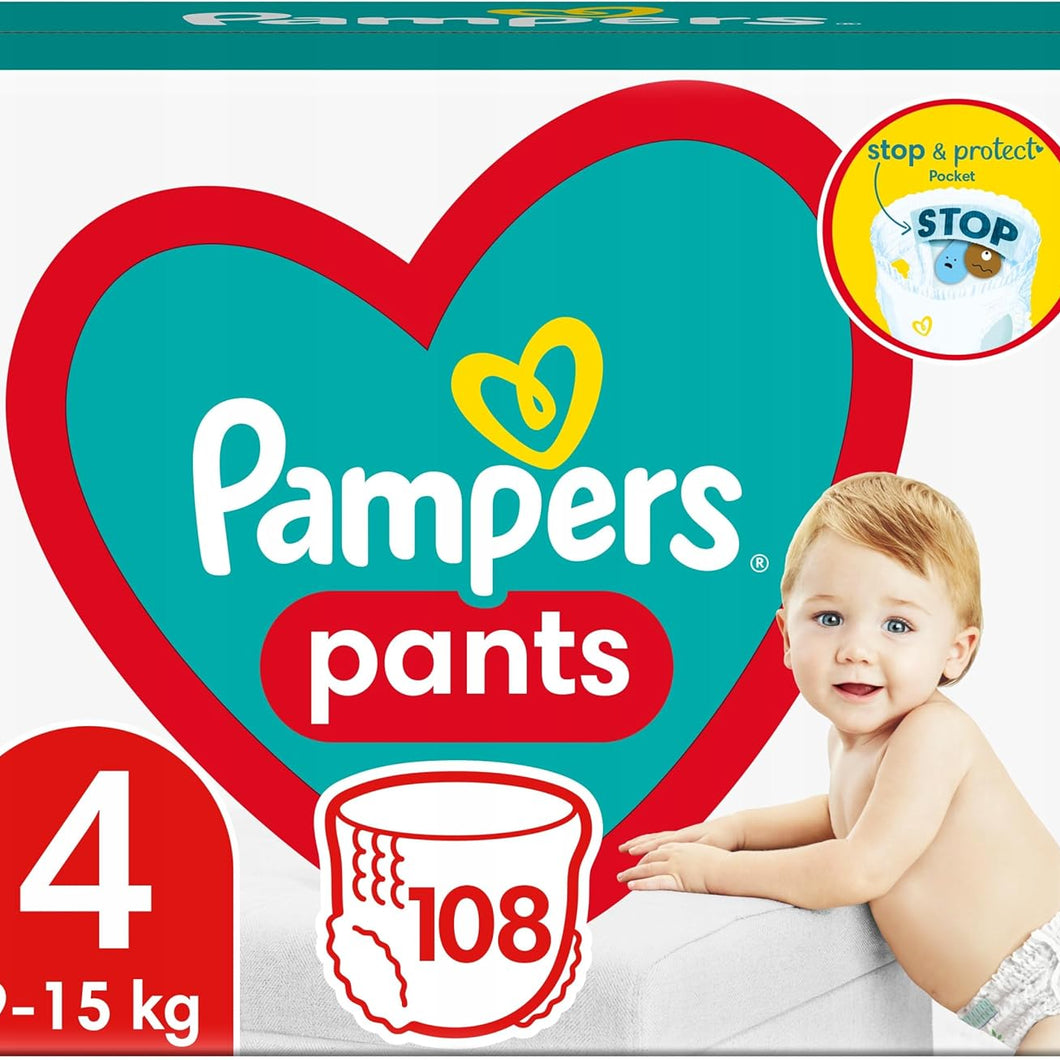 Pampers Baby Dry Nappy Pants - Size 4, 108 Pack
