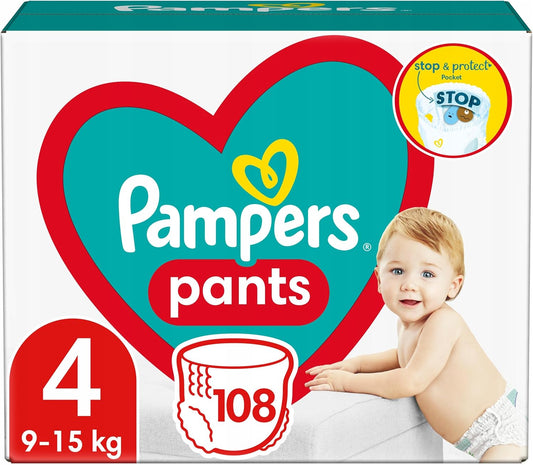 Pampers Baby Dry Nappy Pants - Size 4, 108 Pack