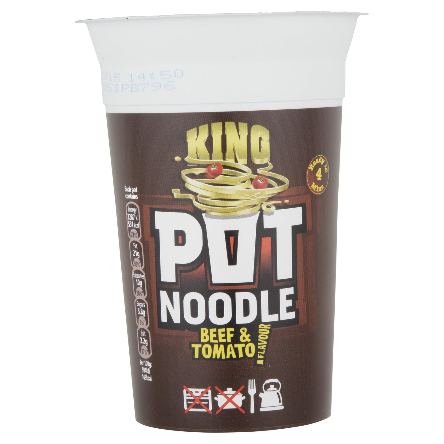 Pot Noodle King Pot Beef and Tomato Noodles, 114 g