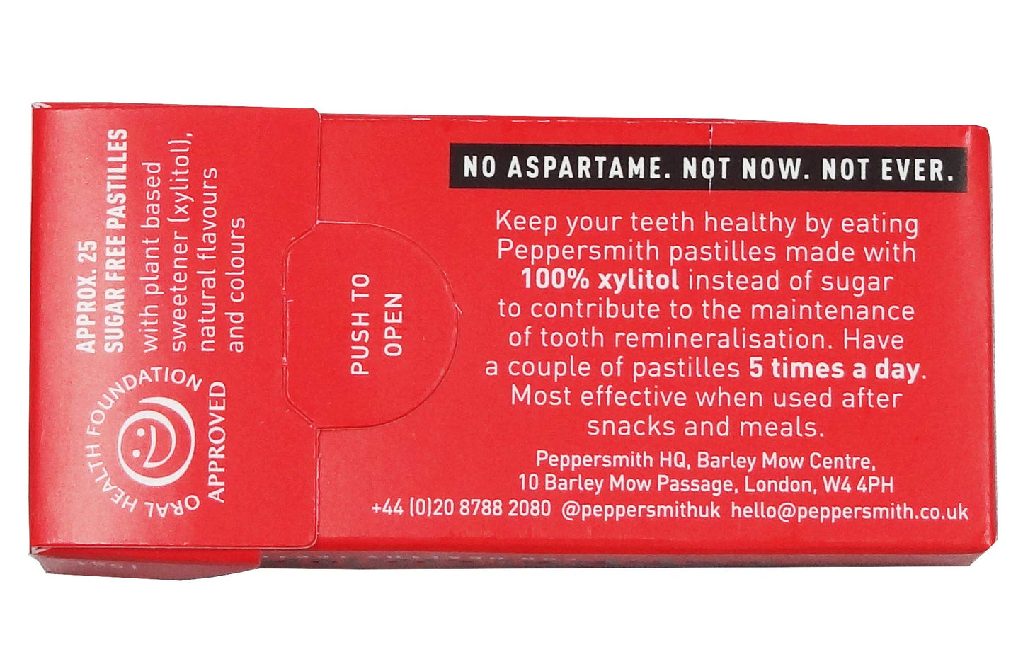 Peppersmith Strawberry & Vanilla Sugar Free Pastilles, 15g