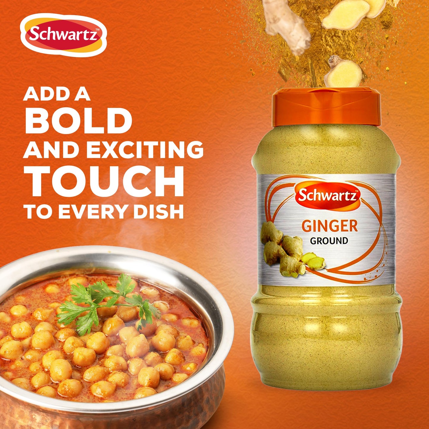 Schwartz Ground Ginger Powder, Warm and Sweet Aromatic Spice for Indian Curry Sauce, 0.31 kg