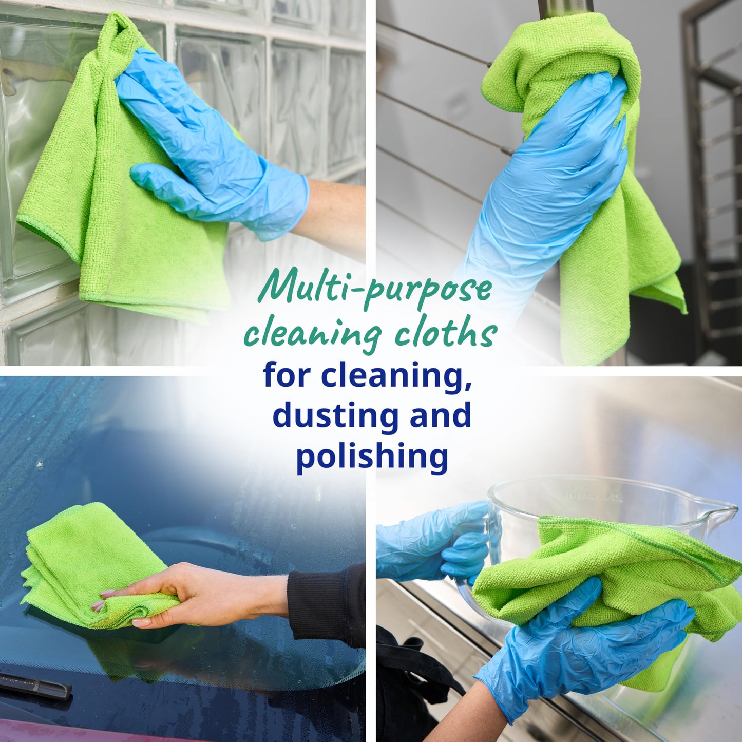 Spontex Specialist Microfibre Cloths | Hard Wearing Cleaning Cloths for Professional Dusting & Grease Removal | 10 Pack