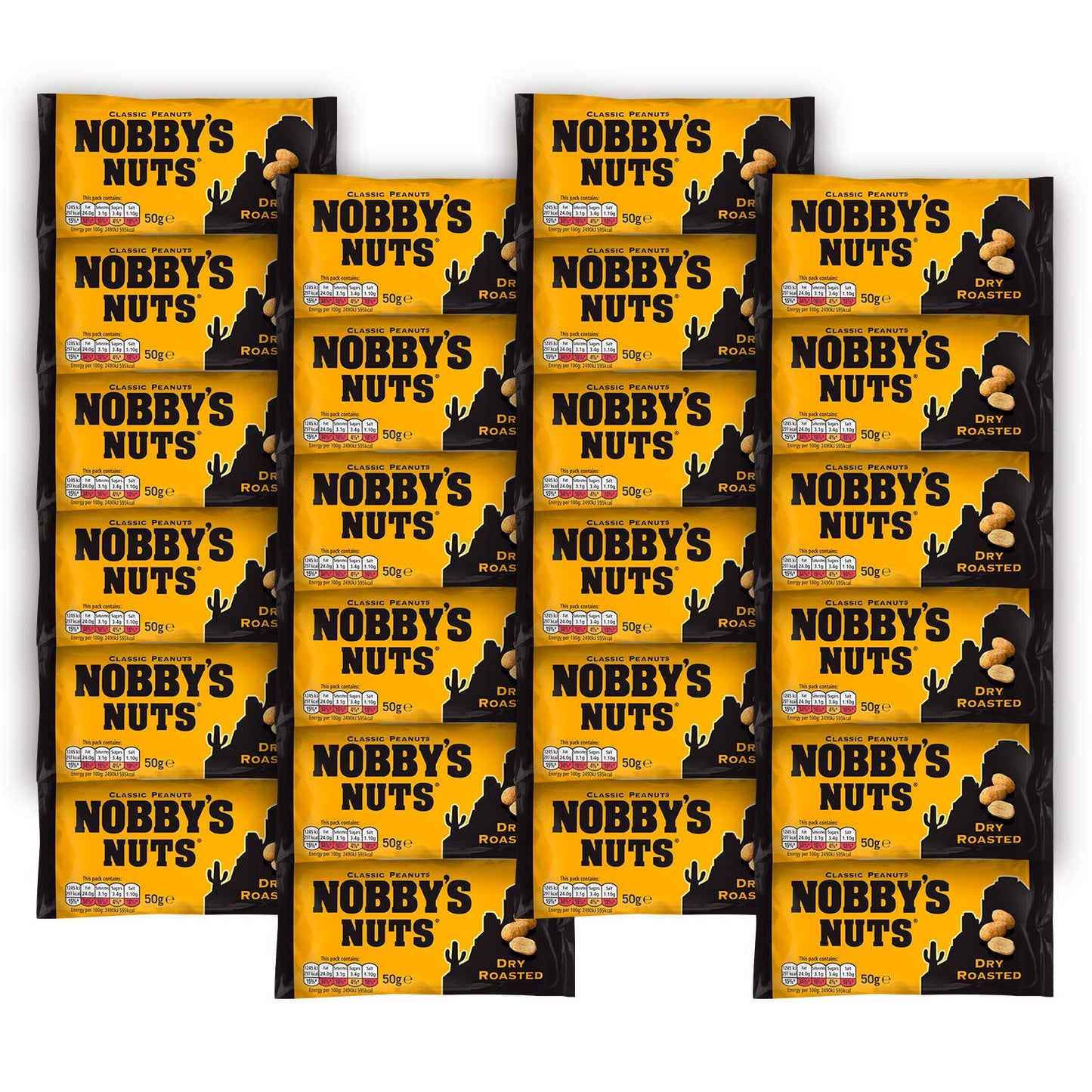 Nobby's Nuts Dry Roasted Peanut, 50 g (Pack of 24)