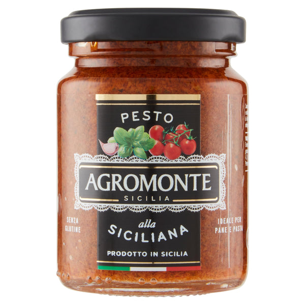Agromonte . Pesto alla Sicilian Pesto Sauce 100% Italian Product 100 g