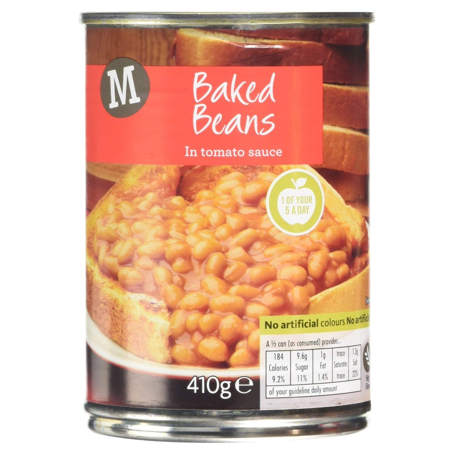 Morrisons Baked Beans in Tomato Sauce 4 x 410g cans (Forced)