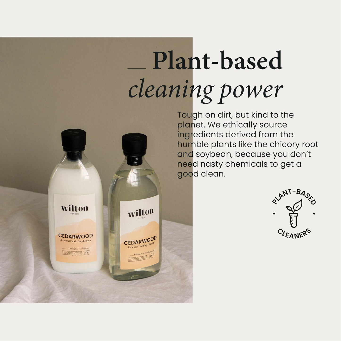 Wilton London Eco Friendly Laundry Liquid 28 Washes - Non-Bio - Plant-based & Biodegradable Detergent - Packed with Essential Oils - Made in UK - 1 Litre