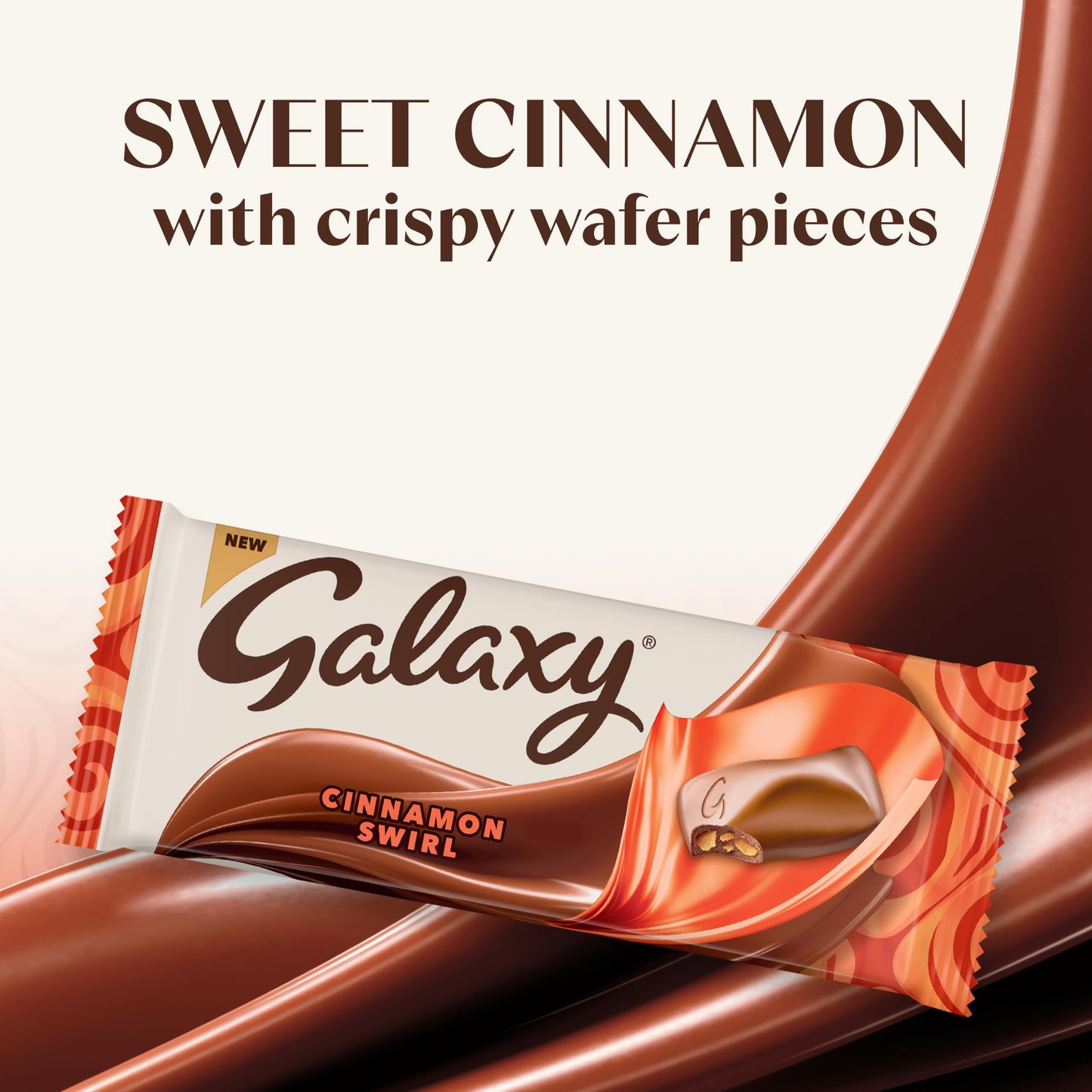 Galaxy Cinnamon Swirl Smooth Milk Chocolate Sharing Bar 160g