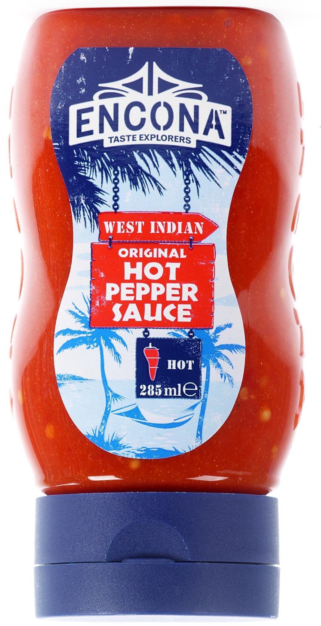 Encona West Indian Hot Pepper Sauce Original Squeezy Pack 285 ml ...