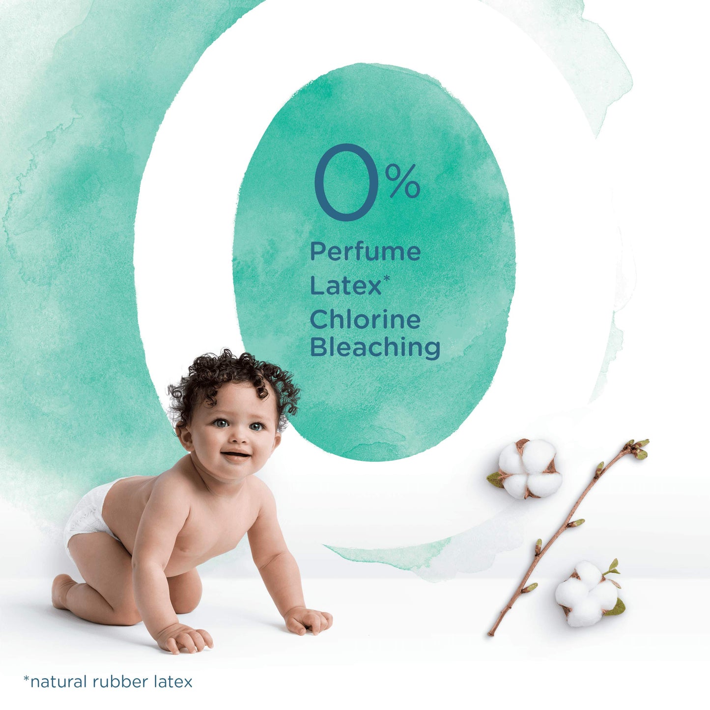 Pampers Pur Taille Protection 4 Couches, 9-14Kg,28.0 Pièces