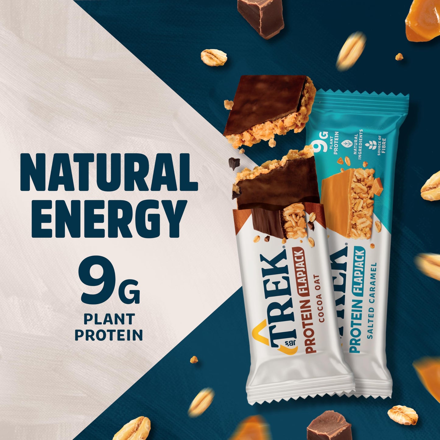 JB's TREK Protein Flapjack Lemon 3x50g Plant-Based Protein, Vegan