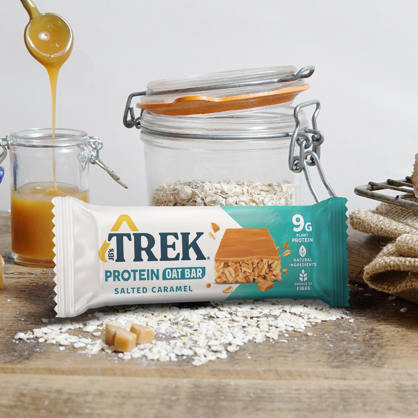 JB's TREK Protein Flapjack White Choc Raspberry 3x50g Plant-Based Protein