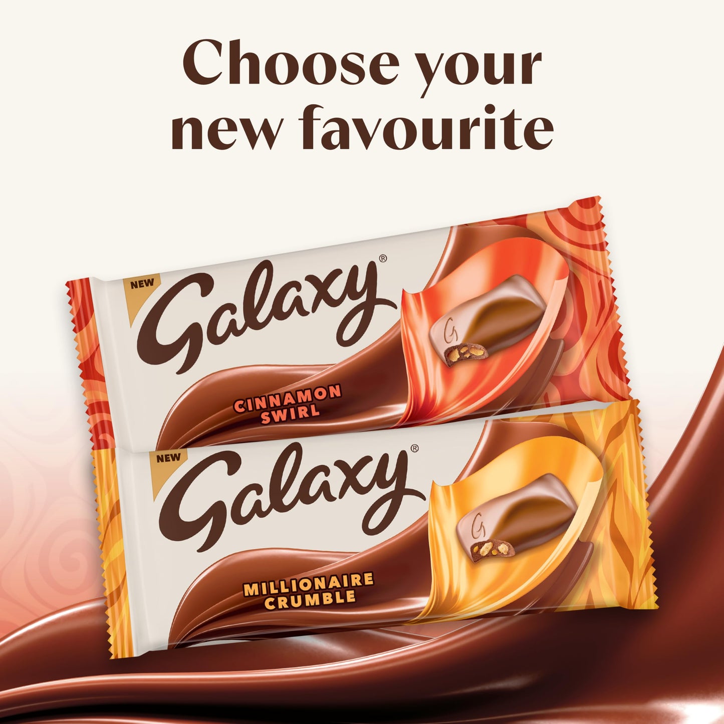 Galaxy Cinnamon Swirl Smooth Milk Chocolate Sharing Bar 160g