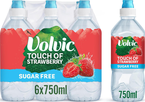 Volvic Touch of Fruit Strawberry Sugar Free Still Flavoured Water Multipack 6 x 750ml