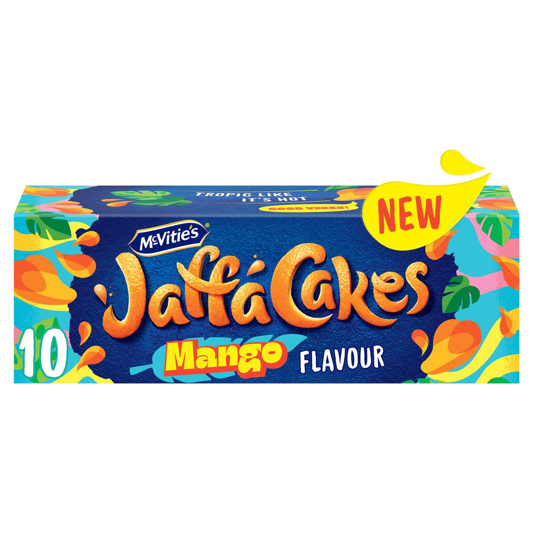 McVitie's Jaffa Cakes Original Chocolate Biscuits Mango Flavour 10 Cakes, 110g
