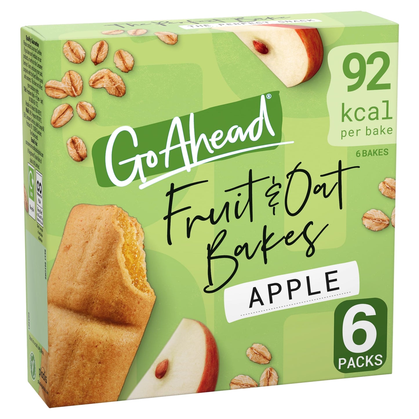 Go Ahead Apple Fruit & Oat Bakes Bars Multipack, 6 x 25 g (Pack of 6 Bars)