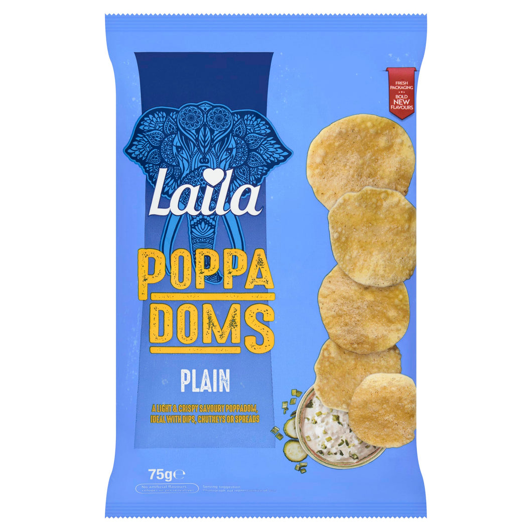 Laila Plain Poppadoms 75g