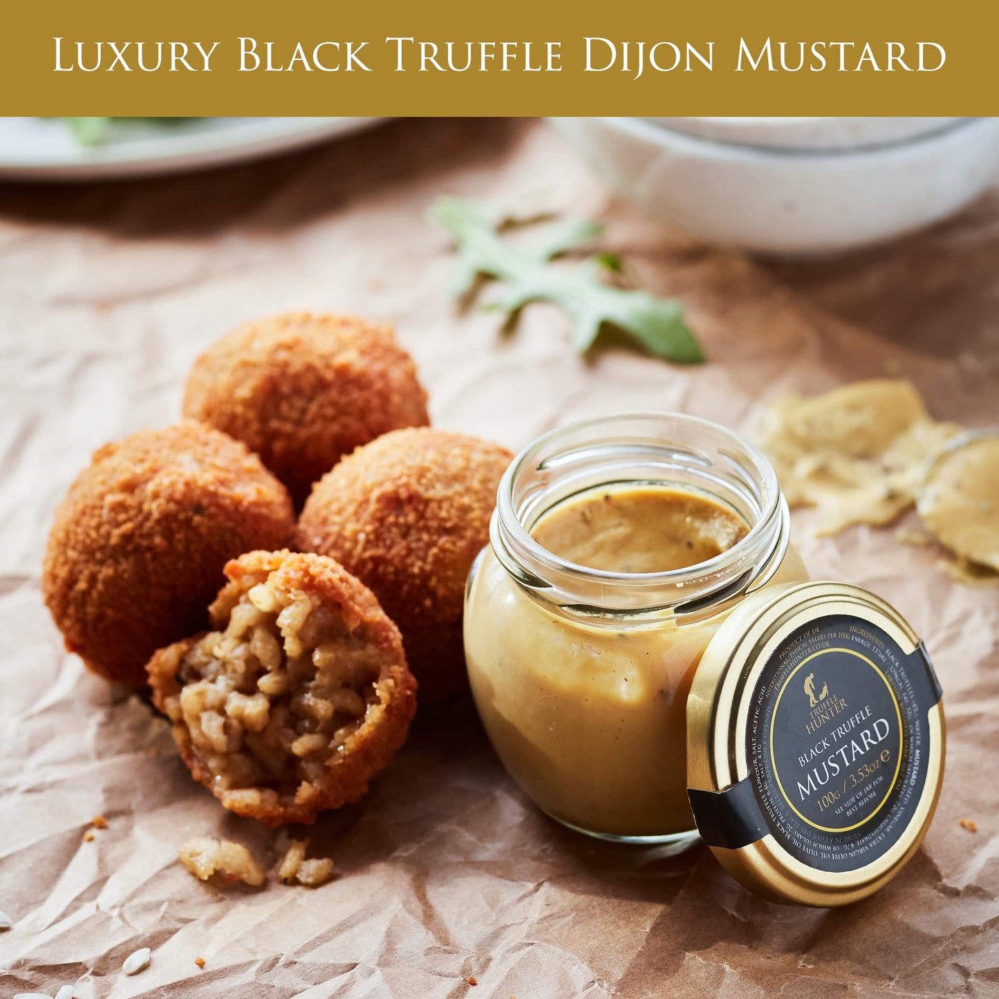 TruffleHunter - Black Truffle Mustard - Dijon Mustard - Gourmet Condiments - 180g