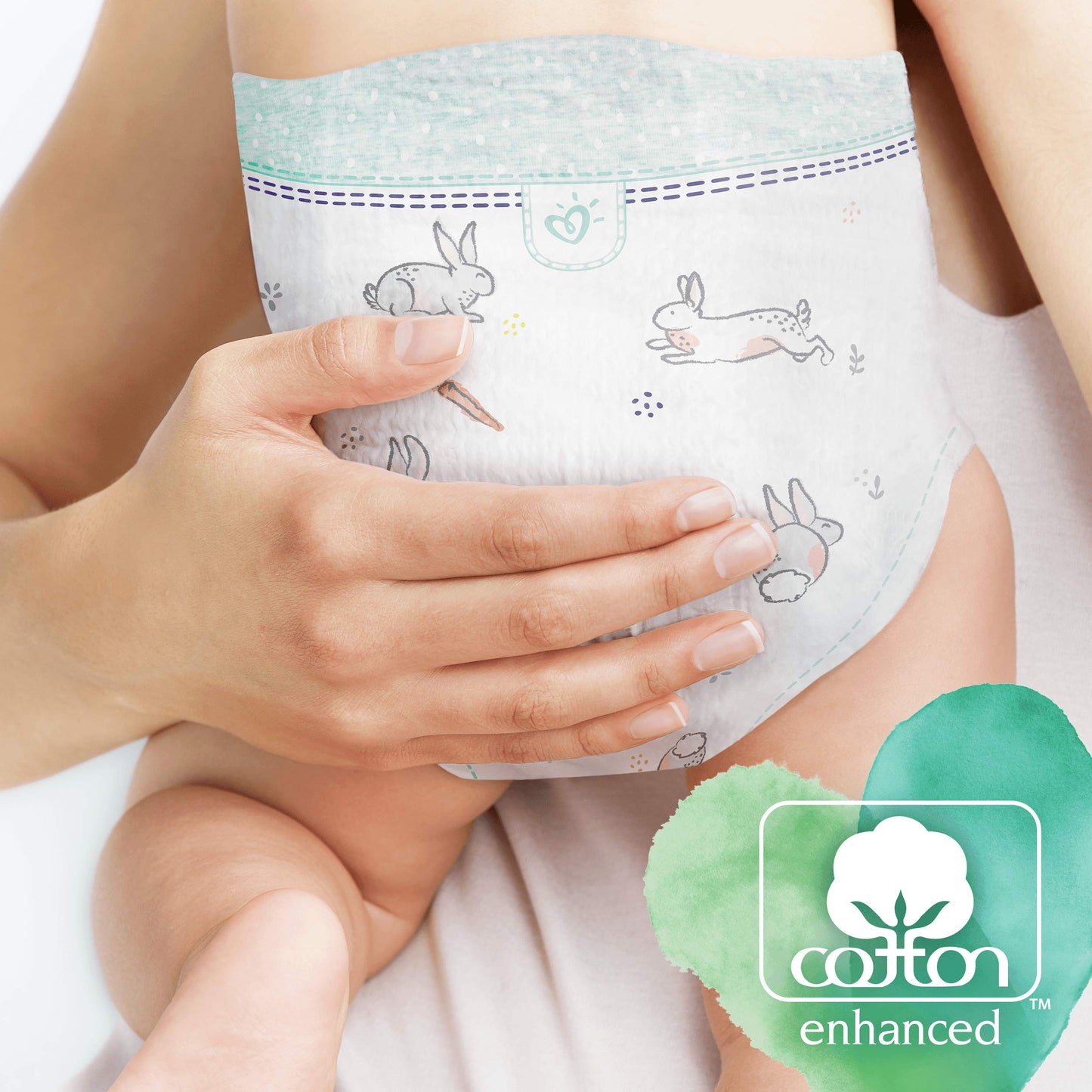 Pampers Pur Taille Protection 4 Couches, 9-14Kg,28.0 Pièces
