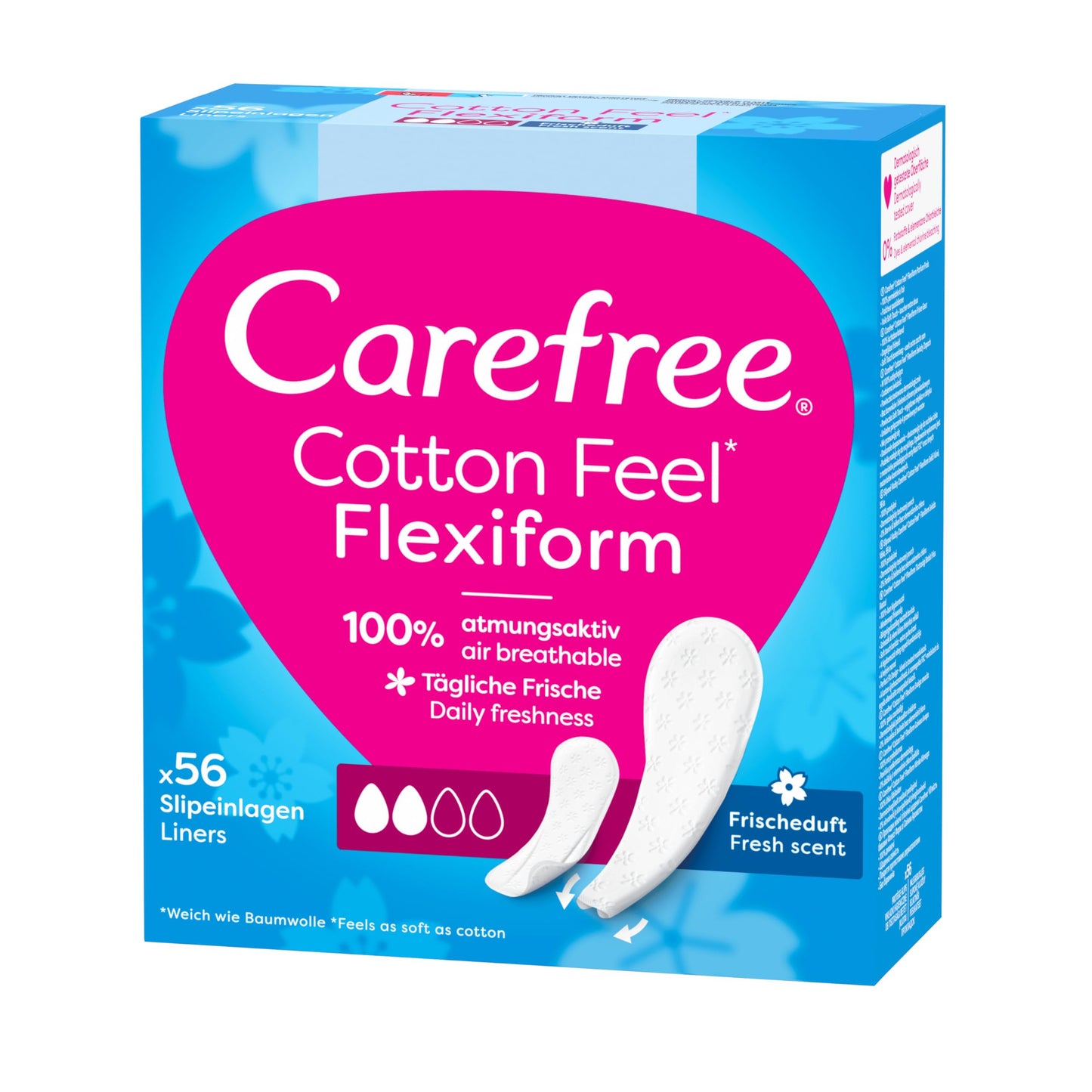 Carefree Cotton Fresh Scent Pantyliners, X5 Packs = 280 Pantyliners