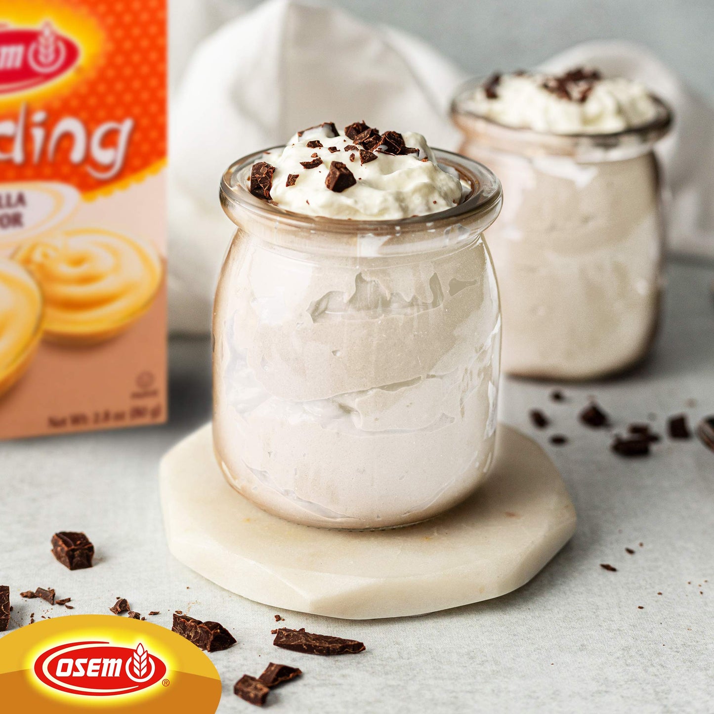 Osem Instant Pudding Vanilla Flavour - Trans Fat Free, 80 g (Pack of 12)