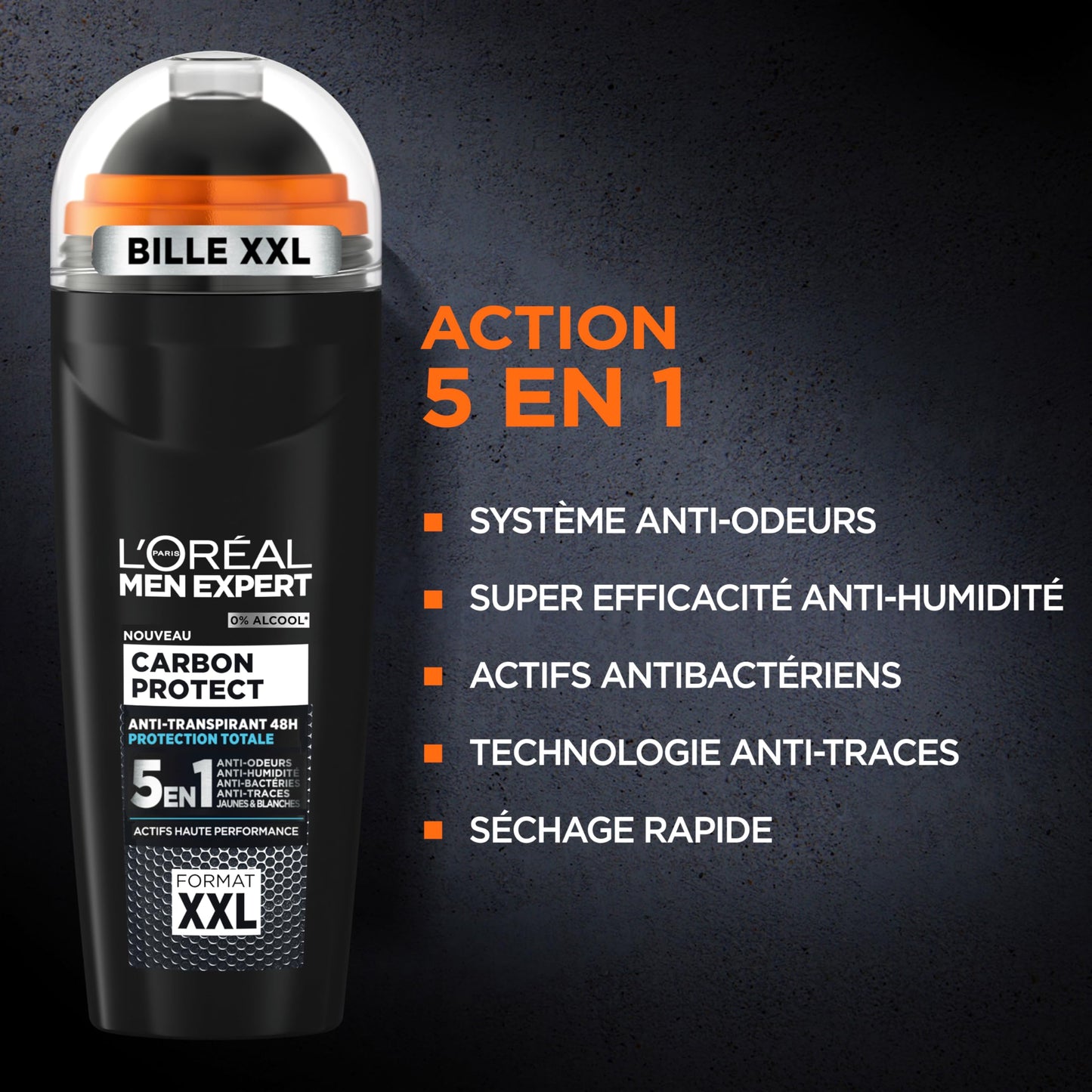 L'Oréal Men Expert Carbon Protect 48H Roll On Anti-Perspirant Deodorant Large XXXL 100ml
