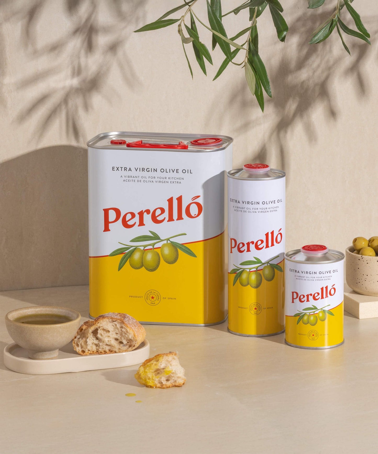 Perello Extra Virgin Olive Oil, Cold-Pressed, 250ml Tin, Superior Category Olive Oil, Product of Spain