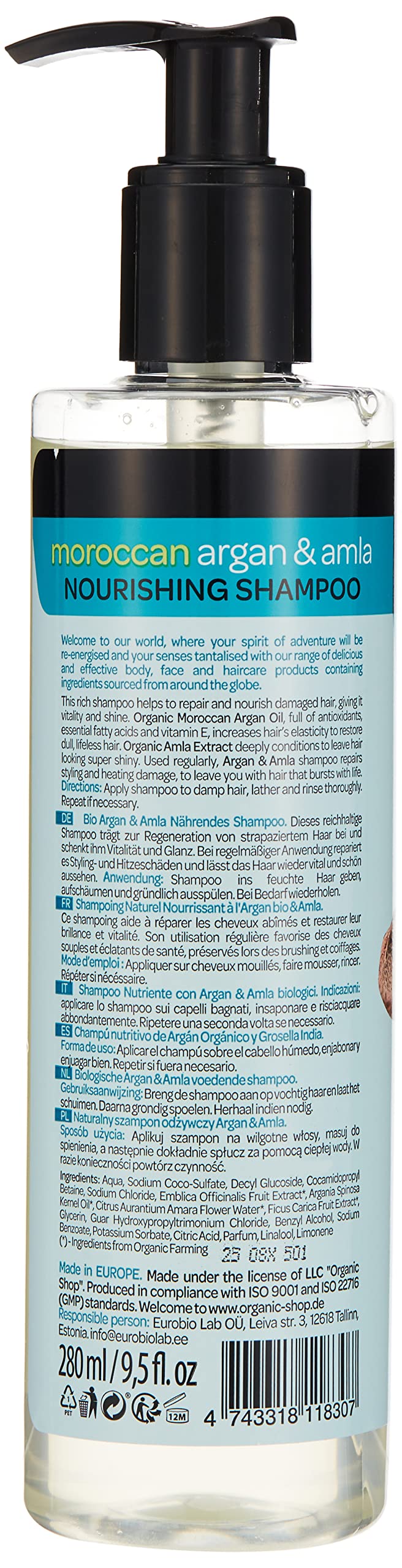 Organic Shop Argan & Amla Nourishing Shampoo