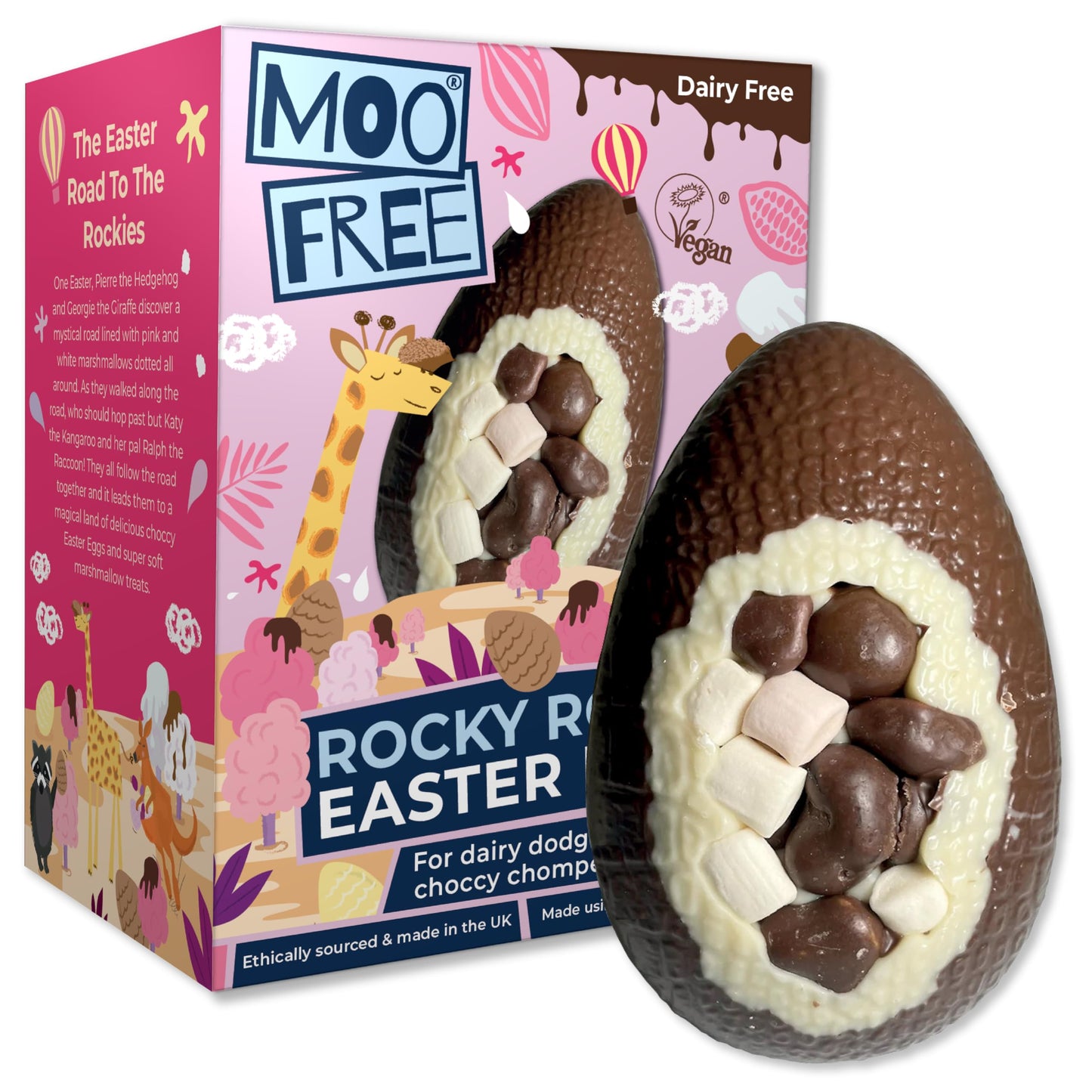 Moo Free Rocky Road Easter Egg - Dairy Free & Vegan (85g)