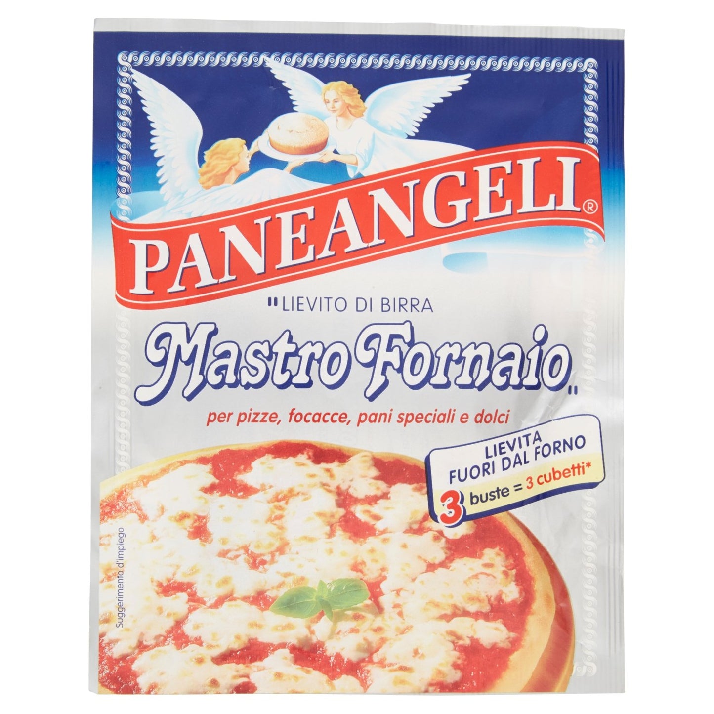 Paneangeli Lievito di Birra Mastro Fornaio brewer's Yeast Pizza Mixture Cake 3x7g