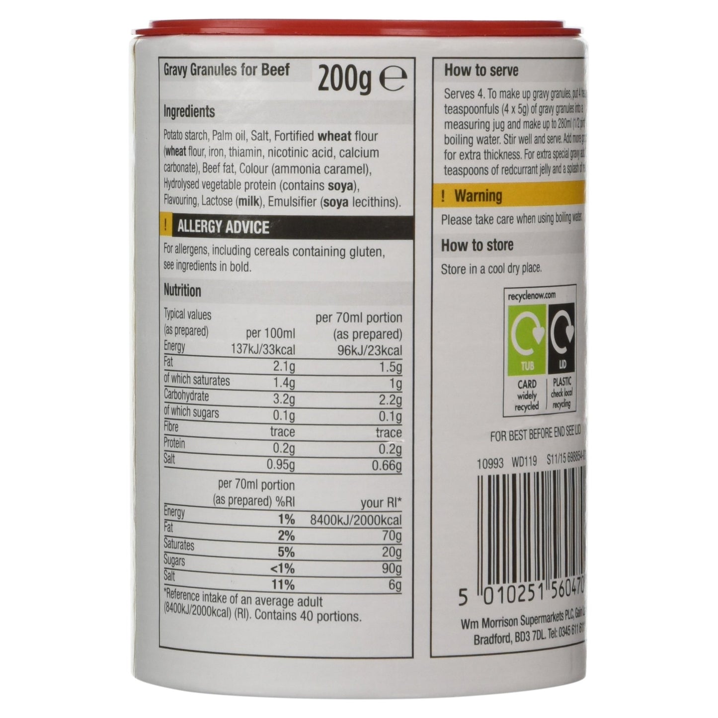 Morrisons Gravy Granules for Beef 200g